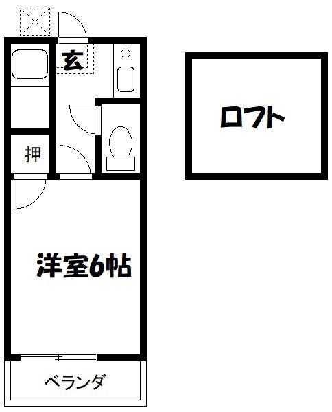 アピロス奥戸(1K/1階)の間取り写真