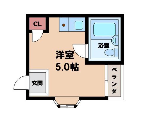 プレアール駒川(ワンルーム/5階)の間取り写真
