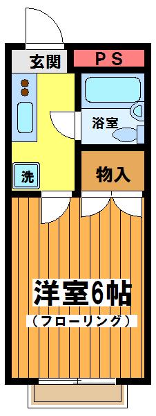 ニューコーポアゼリア(1K/1階)の間取り写真