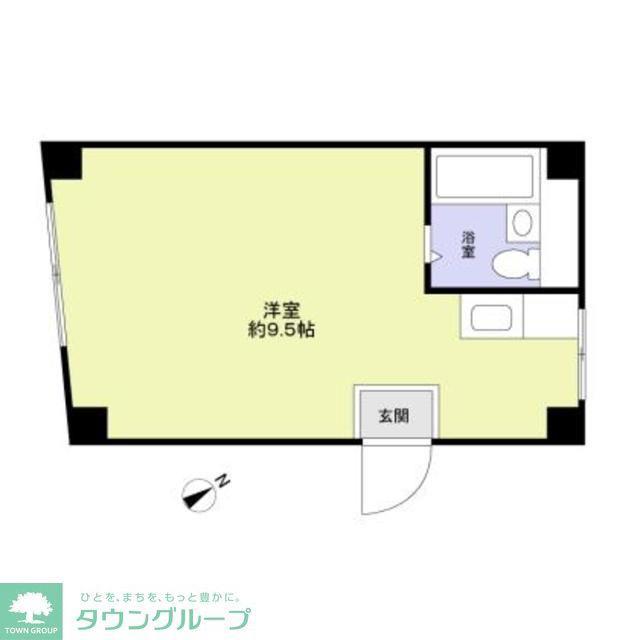 リアークビルディング(ワンルーム/3階)の間取り写真