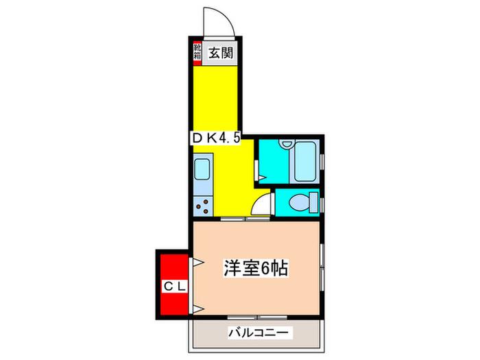 大野マンション(1DK/3階)の間取り写真