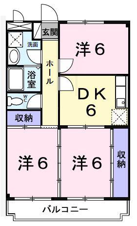 パルシャス21(3DK/3階)の間取り写真