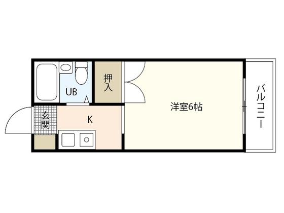 串戸ハイム(1K/3階)の間取り写真