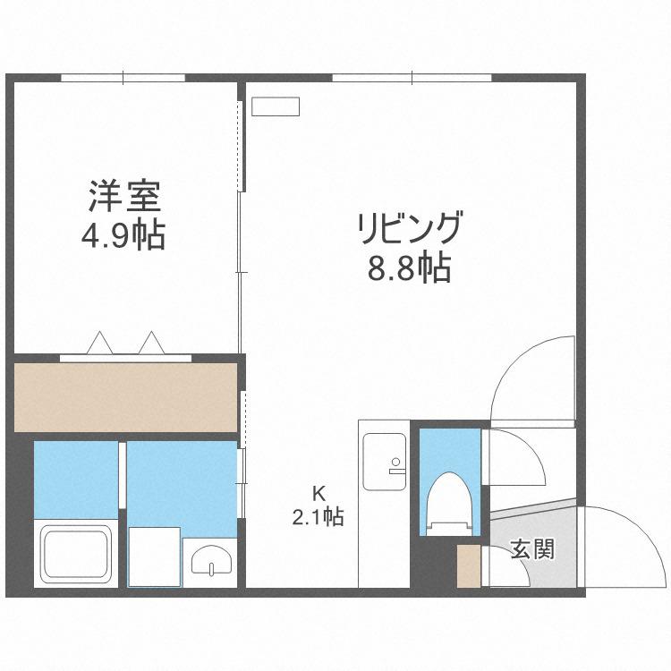 HOUSE OF MARQUIS 11(1LDK/2階)の間取り写真