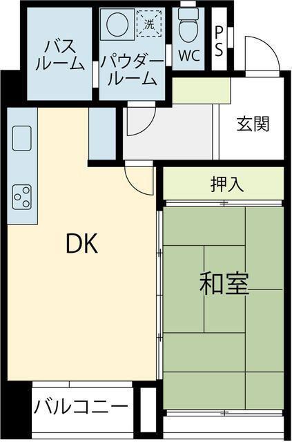 桜プレイス両国(1LDK/2階)の間取り写真