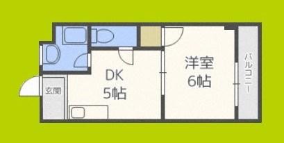 門田マンション(1DK/3階)の間取り写真