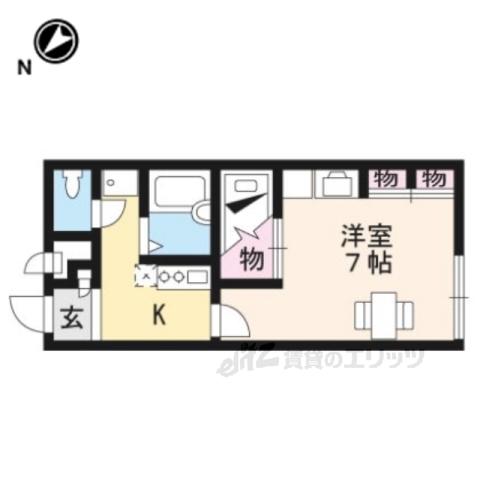 レオパレス北里(1K/2階)の間取り写真