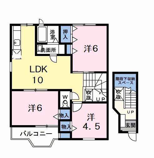 フルール・メゾン K(3LDK/2階)の間取り写真