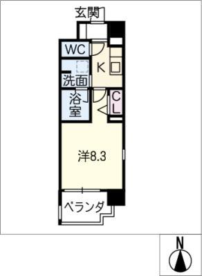 ARエステート(1K/3階)の間取り写真