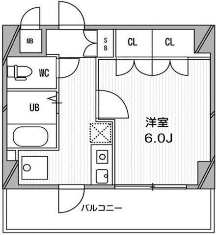 アジールコート新高円寺II(1K/2階)の間取り写真