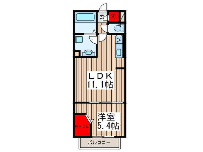 アーバンライフ下前(1LDK/3階)の間取り写真