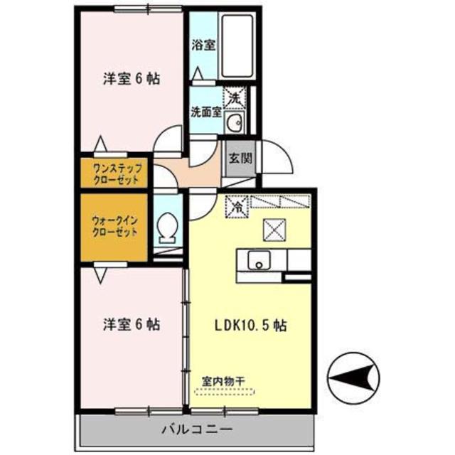 グランシャリオ(2LDK/1階)の間取り写真