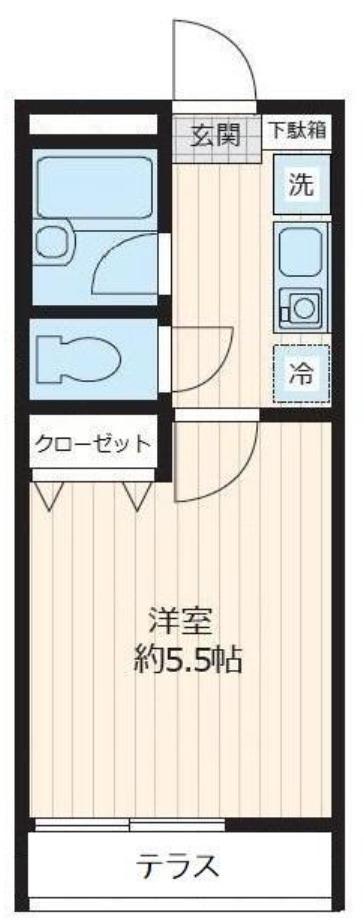 SDKハウス(1K/2階)の間取り写真