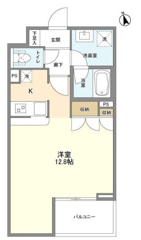 ヒルトップ北沢(ワンルーム/3階)の間取り写真
