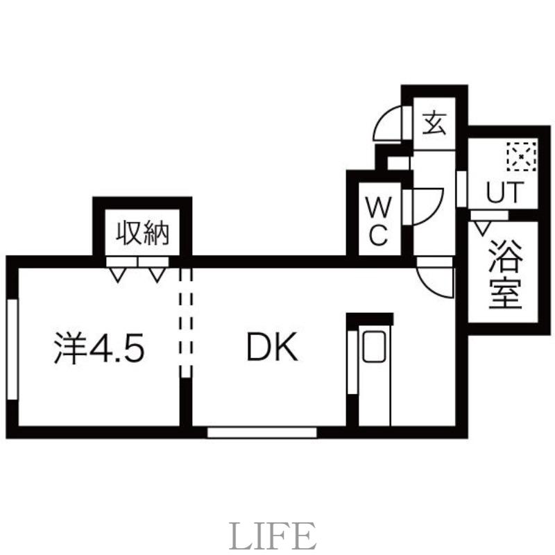 エースマンション(1DK/3階)の間取り写真