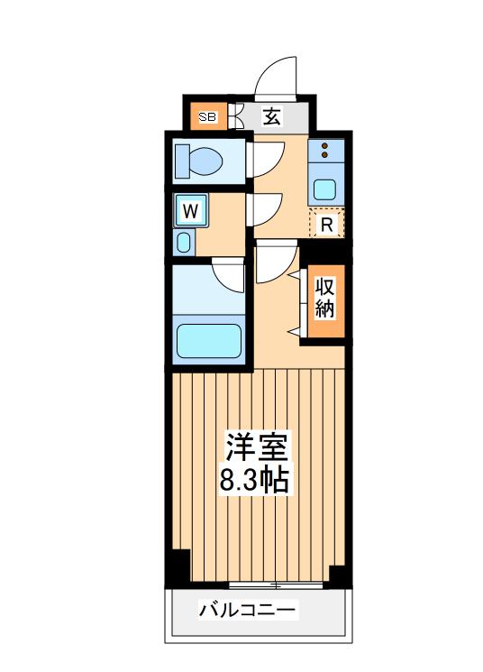 アイル グランデ川崎(1K/5階)の間取り写真