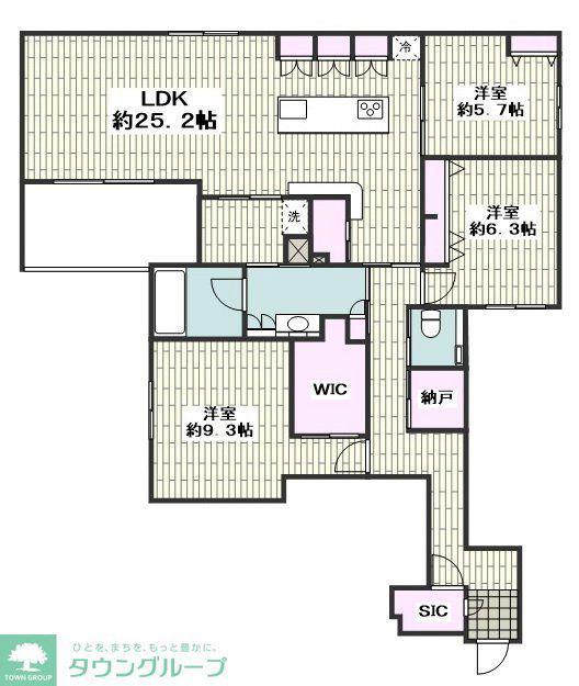 LUXE白壁(3LDK/3階)の間取り写真