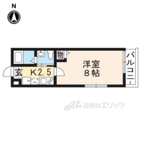 MJCLASS(1K/2階)の間取り写真