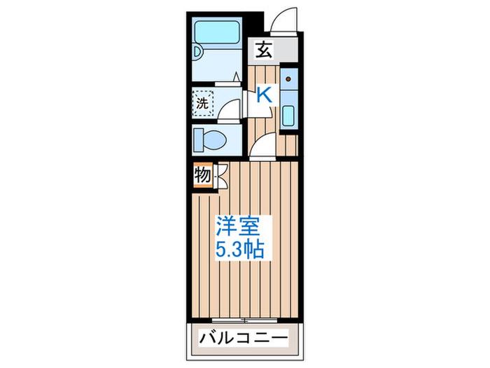 NITTO21壱番館(1K/3階)の間取り写真