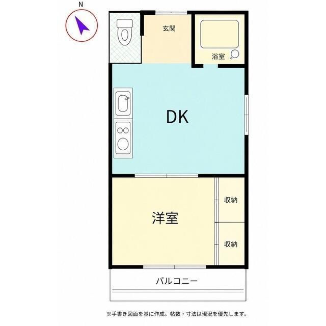 コーポウィンディー(1DK/1階)の間取り写真