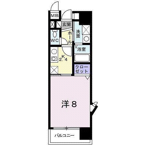 ＪＲ山陽本線 西条駅(広島) 徒歩11分 12階建 築25年(1K/5階)の間取り写真