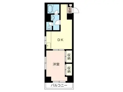 信水ステーションハイツ(1DK/5階)の間取り写真