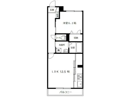 シャーメゾン本牧(1LDK/3階)の間取り写真