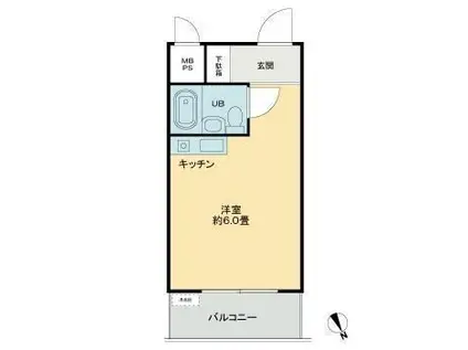 ライオンズマンション西新宿第7(ワンルーム/9階)の間取り写真
