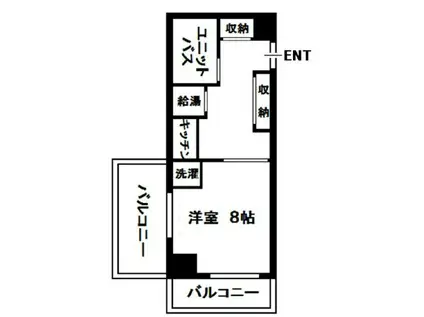日興パレス横浜(1K/6階)の間取り写真