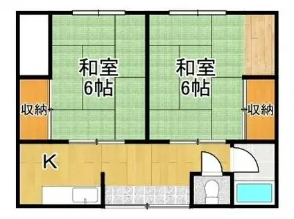 西浜マンション(2DK/2階)の間取り写真
