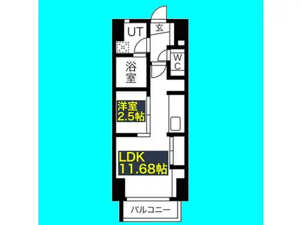 AREX丸の内II(1LDK/3階)の間取り写真