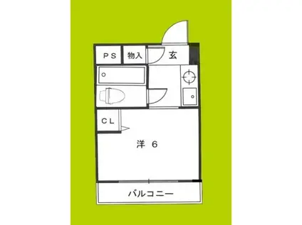チアモ黒田(1K/4階)の間取り写真