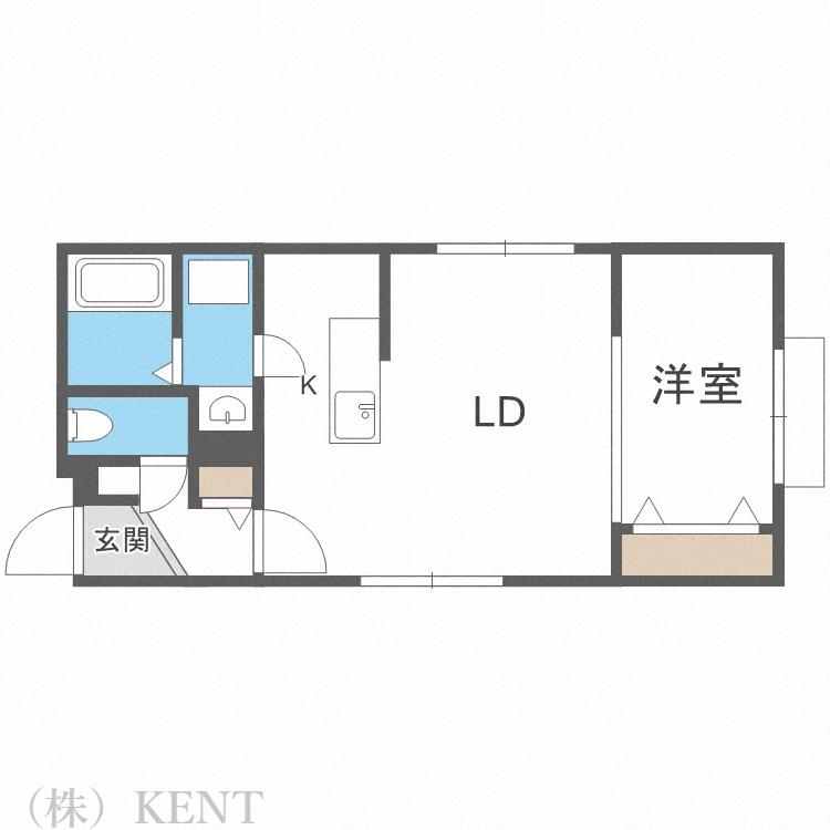 LA DOLCEVITA(1LDK/4階)の間取り写真