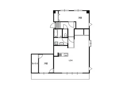 リルームス高城駅前(2LDK/2階)の間取り写真