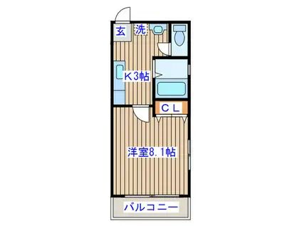 CHAYATOWN21(1K/3階)の間取り写真