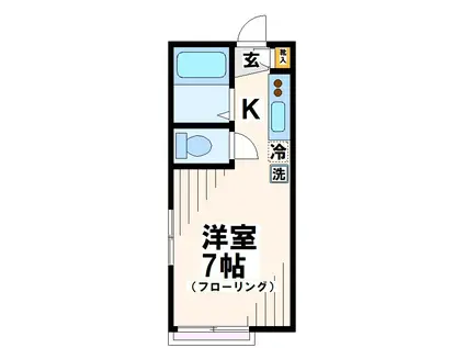 朝日一番館(1K/2階)の間取り写真