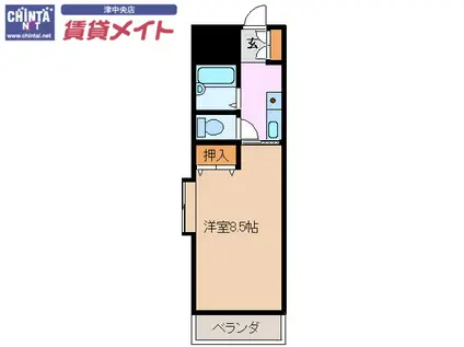 サンロイヤル東丸之内(1K/2階)の間取り写真