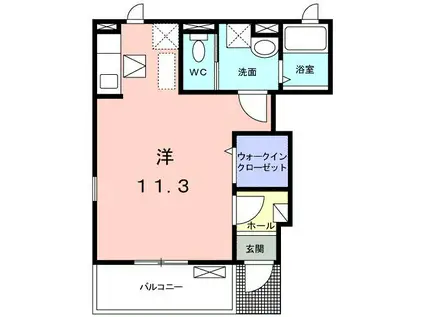 ベル小田原(ワンルーム/1階)の間取り写真