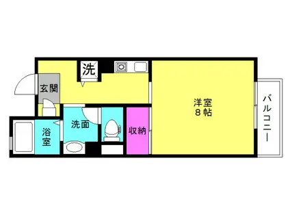 プルミエールI(1K/2階)の間取り写真