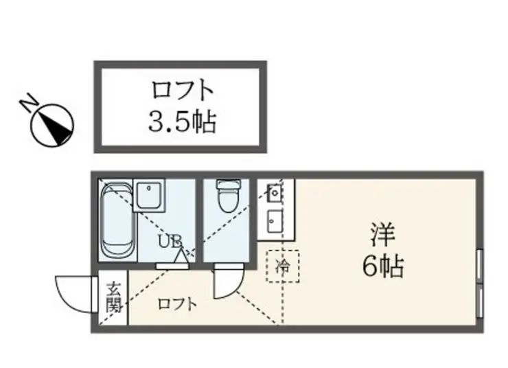 ユナイト浜町シャーロットの瞳 2階階 間取り