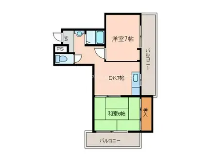 広光ハイツ(2DK/4階)の間取り写真