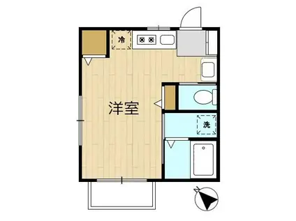 グランデュール108(ワンルーム/2階)の間取り写真