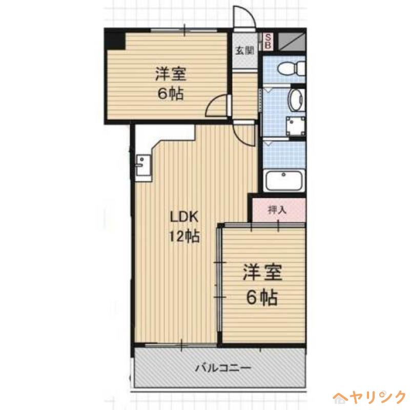アルトーレ(2LDK/7階)の間取り写真