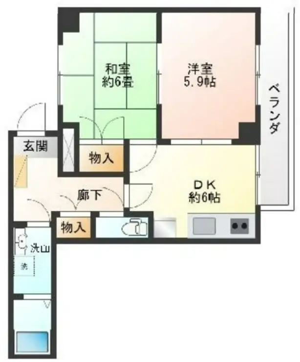 レインボーヒル桜台 2階階 間取り