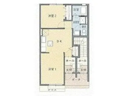 ウイン フォート レジデンスII(1LDK/1階)の間取り写真