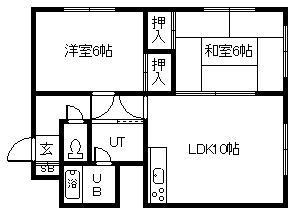 コンフォリア(2LDK/3階)の間取り写真