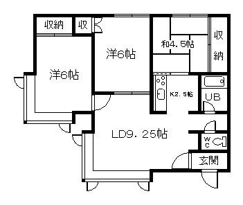 トミーMS(3LDK/2階)の間取り写真