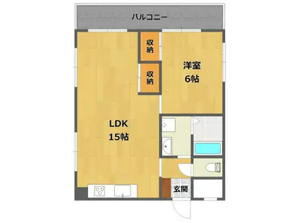 ルナ12(1LDK/5階)の間取り写真