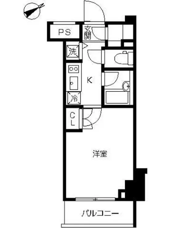 スカイコート品川大崎 4階階 間取り