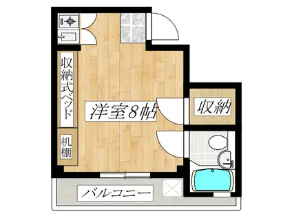 オコスビル(ワンルーム/3階)の間取り写真